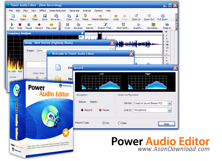 دانلود Power Audio Editor v7.4.3.228 - نرم افزار ویرایش فایل های صوتی