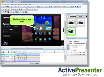 دانلود ActivePresenter Pro v7.3.0 - نرم افزار ساخت پروژه‌ ها و فیلم های آموزشی