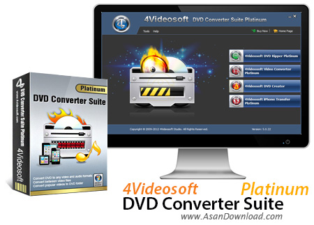 دانلود 4Videosoft DVD Converter Suite Platinum v5.0.36.9310 - نرم افزار تبدیل فرمت های ویدئویی به دی وی دی