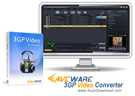 دانلود AVCWare 3GP Video Converter v6.0.9 - مبدلی برای فرمت 3gp