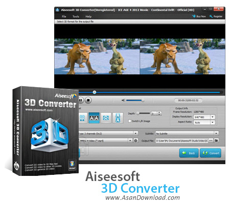 دانلود Aiseesoft 3D Converter v6.5.8 - نرم افزار مبدل ویدئوهای دو بعدی به سه بعدی