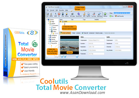  دانلود Coolutils Total Movie Converter v4.1.28 - نرم افزار مبدل فایل ویدئویی