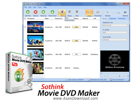 دانلود Sothink Movie DVD Maker v3.7 - نرم افزار ساخت دی وی دی فیلم
