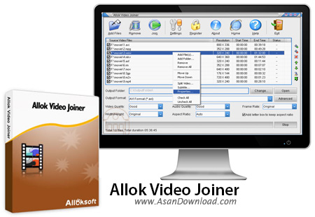 دانلود Allok Video Joiner v4.4.1117 - نرم افزار چسباندن ویدئو کلیپ ها