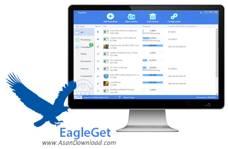 دانلود EagleGet v2.1.6.70 - نرم افزار مدیریت دانلود