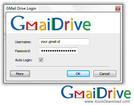 دانلود GMail Drive v1.0.20 - نرم افزار ایجاد درایو مجازی از فضای جی میل