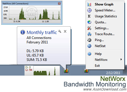 دانلود NetWorx v7.1 - نرم افزار ثبت و نمایش میزان پهنا باند مصرفی