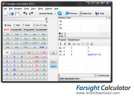 دانلود Farsight Calculator v3.6 - نرم افزار ماشین حساب حرفه ای