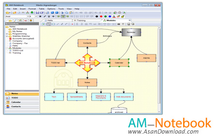 دانلود AM-Notebook Pro v6.3 - نرم افزار ذخیره و مدیریت اطلاعات شخصی