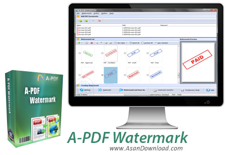 دانلود A-PDF Watermark v4.7.6 - نرم افزار نشانه گذاری روی اسناد PDF