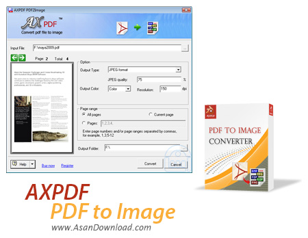 دانلود AXPDF PDF to Image Converter v2.11 - نرم افزار تبديل اسناد PDF‌ به عكس 
