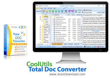 دانلود CoolUtils Total Doc Converter v5.1.0.189 - نرم افزار مبدل فایل های متنی