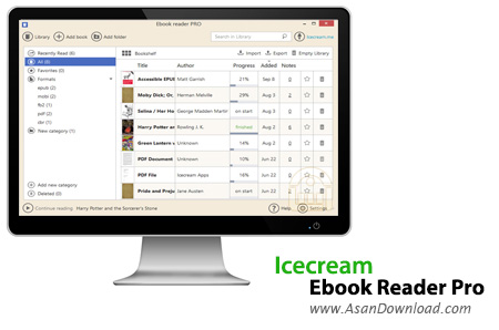 دانلود Icecream Ebook Reader Pro v6.33 - نرم افزار مدیریت کتاب های الکترونیکی