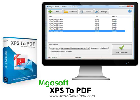 دانلود Mgosoft XPS To PDF v11.7.3 - نرم افزار تبدیل فرمت XPS به پی دی اف