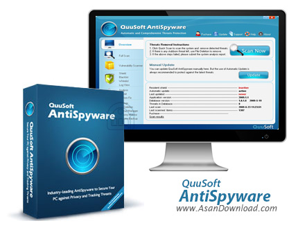 دانلود QuuSoft AntiSpyware v2010.1.2 - مقابله قدرتمندانه با جاسوس افزارها