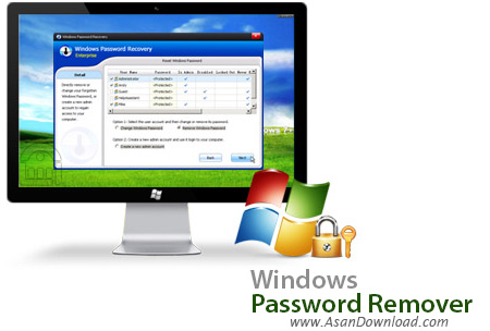 دانلود Windows Password Remover v7.01 - نرم افزار حذف تمامی پسوردهای ویندوز مایكروسافت