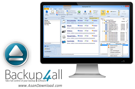 دانلود Backup4All Pro v7.1.313 - نرم افزار تهیه نسخه پشتیبان