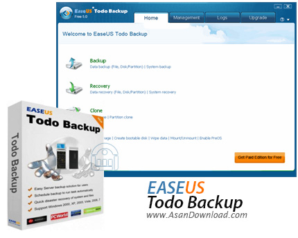 دانلود EaseUS Todo Backup Technician v11.5.0.0 + Server v12.0.0.2 - تهیه نسخه پشتیبان از فایل ها