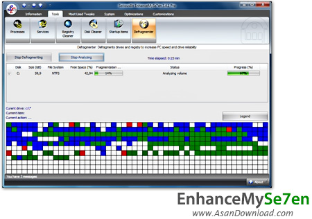 دانلود EnhanceMySe7en Pro v3.7.1 - نرم افزار افزایش سرعت و کارآیی ویندوز 7