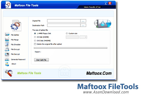 دانلود Maftoox FileTools - نرم افزار تکه تکه کردن و حذف فایل ها بصورت دائمی
