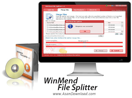 دانلود WinMend File Splitter v1.3.5 - نرم افزار تکه تکه کردن فایل های حجیم