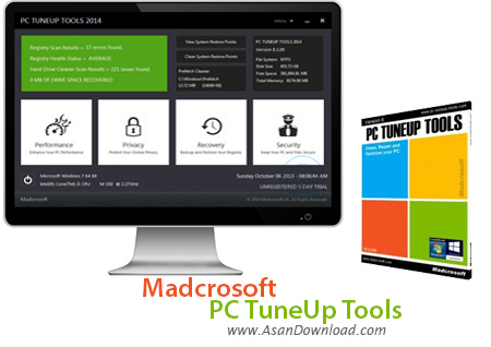 دانلود Madcrosoft PC TuneUp Tools 2014 v8.1.000 - نرم افزار پاکسازی ،تعمیر و بهینه سازی ویندوز