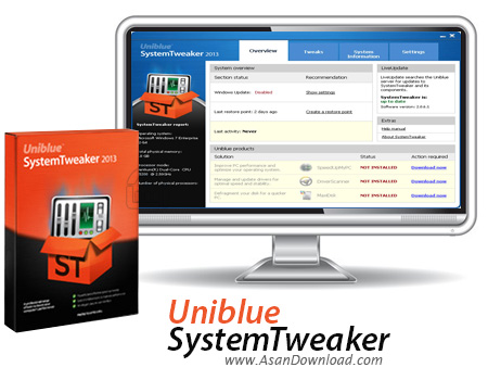 دانلود Uniblue SystemTweaker 2013 v2.0.6.12 - نرم افزار انجام تغییرات در ویندوز