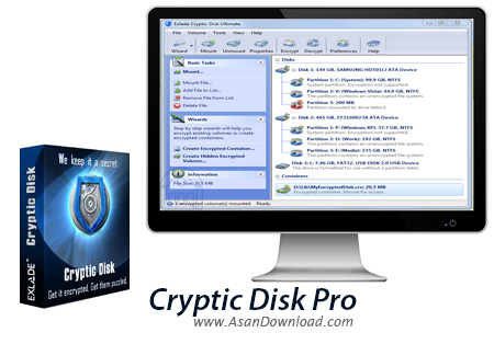دانلود Cryptic Disk Pro v3.0.29.569 - نرم افزار محافظت از اطلاعات 