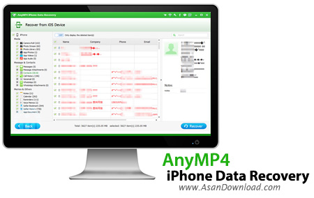 دانلود AnyMP4 iPhone Data Recovery v8.0.10.0 - نرم افزار بازیابی اطلاعات آیفون