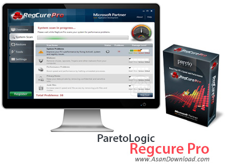 دانلود ParetoLogic Regcure Pro v3.2.16 - نرم افزار تعمیر رجیستری