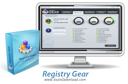 دانلود Registry Gear v2.0.6.505 - نرم افزار بهینه سازی رجیستری
