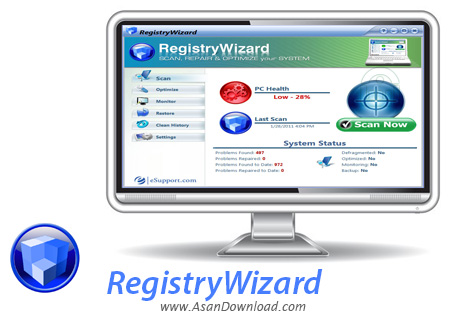 دانلود RegistryWizard v3.1.0.401 - نرم افزار مدیریت کامل رجیستری