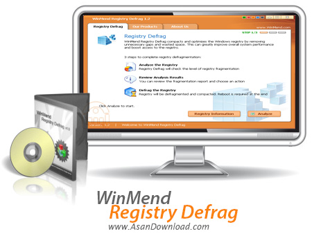 دانلود WinMend Registry Defrag v1.4.9 - نرم افزار یکپارچه سازی رجیستری