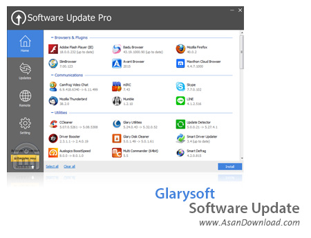 دانلود Glarysoft Software Update v5.35.0.28 - نرم افزار اطلاع از نسخه های جدید برنامه ها