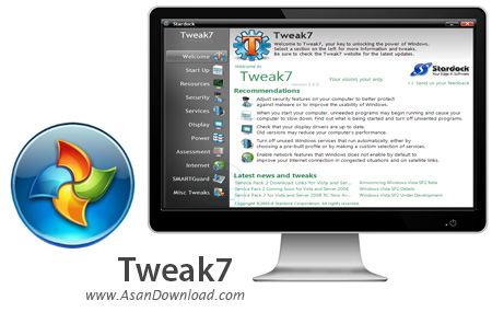 دانلود Tweak-7 v1.0 - نرم افزار مدیریت کامل ویندوز 7