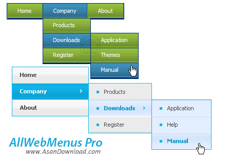 دانلود All Web Menus Pro v5.1 - نرم افزار طراحی منوهای تحت وب