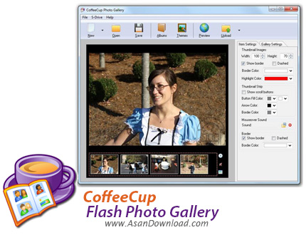 دانلود CoffeeCup Flash Photo Gallery v6.06 Build 14 - نرم افزار ساخت گالری عکس فلش