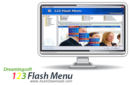 دانلود Dreamingsoft 123 Flash Menu v4.3.0.1700 - طراحی منوهای فلش برای سایت