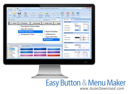 دانلود Blumentals Easy Button & Menu Maker Pro v5.2.0.36 - طراحی دکمه های تحت وب