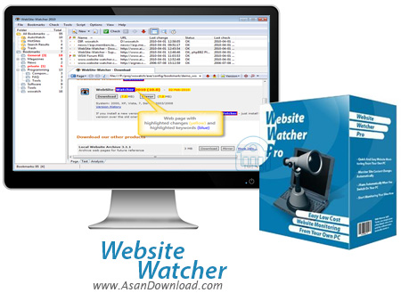 دانلود Aignes Website Watcher v18.2 - نرم افزار مانیتورینگ سایت ها جهت اطلاع از به روز رسانی و تغییرات آن ها