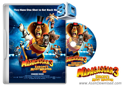دانلود 2012 Madagascar 3: Europe's Most Wanted - انیمیشن ماداگاسکار 3 (دوبله فارسی)